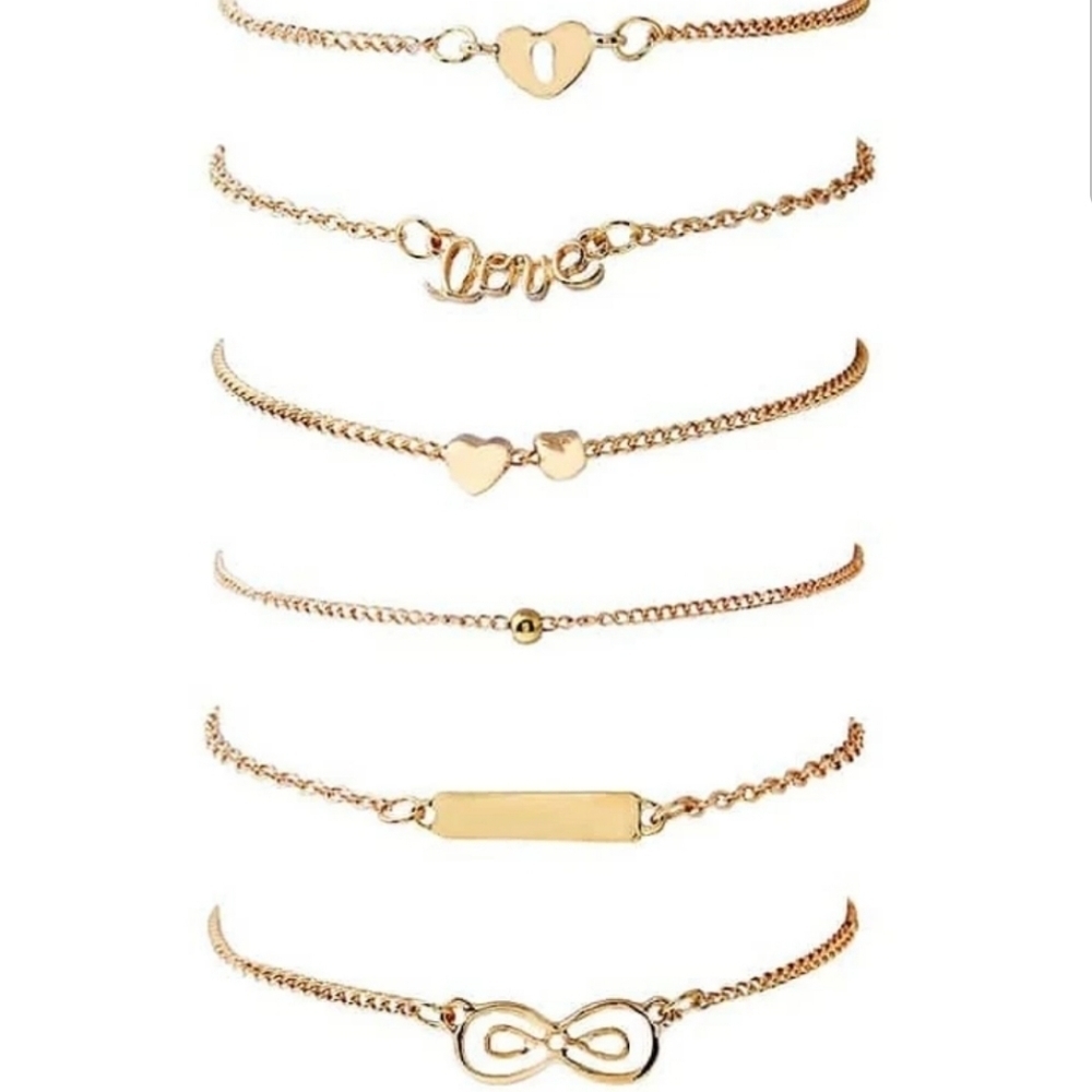 Heart & Letter Love Charm Bracelets